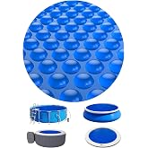 BigXwell Heavy-Duty Solar Pool Cover 6ft Round - 16Mil Blue | Round for Small Above Ground Pools, Hot Tubs, Heat-Retaining, Cuts Evaporation, Trim to Fit, Blocks Debris, Lightweight Handy