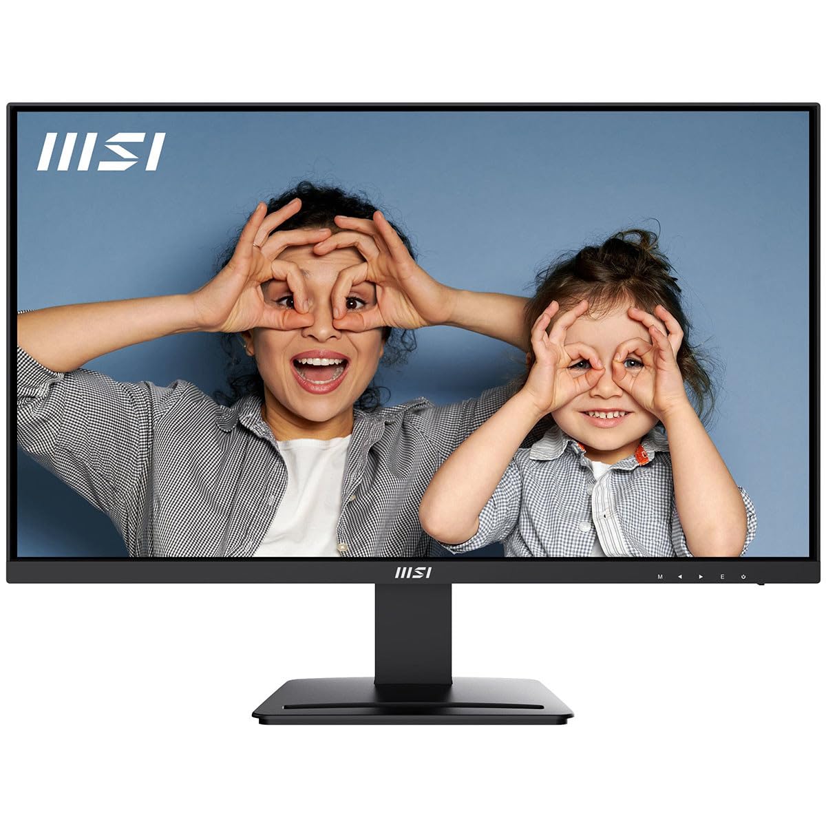 View 1 of MSI PRO MP273U, IPS 3840 x 2160 (UHD) Computer Monitor, 4K, 60 Hz, Adaptive-Synch, HDMI, DisplayPort, 4ms (GTG), Black