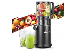 AOBOSI Masticating Juicer,Slow Cold Press Juicer for Whole Fruits and Vegetables,Juicer Machine with 200W Silent Motor for Ju