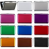 TaoBary 12 Pcs RFID Blocking Credit Cards Holder Mini Slim Aluminum Wallet Metal Business Card Case Credit wallet Protector ID Hard Case for Women Men, Multicolor