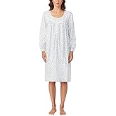 Eileen West Sleepwear & Loungewear for Women - Heritage 100% Cotton Brushed Flannel Collection - Long Sleeve Waltz Nightgown