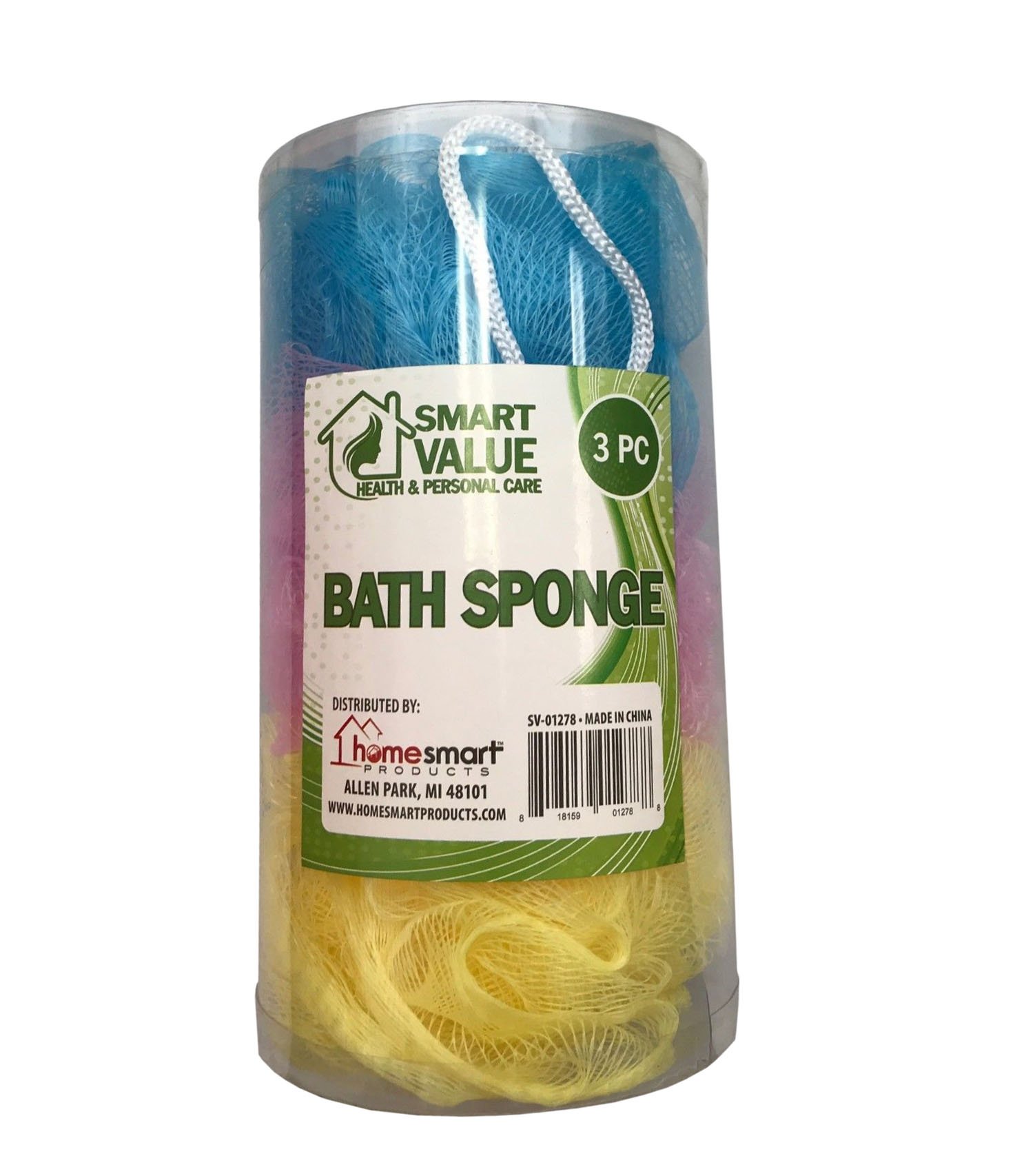 Photo 1 of SMART VALUE Bath Sponge in Canister 3 PSc