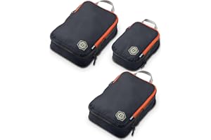 Compression Packing Cubes Set for Travel - Lightweight, Durable Clothes Organizer for Carry-On Luggage and Suitcases by TRIPPED Travel Gear