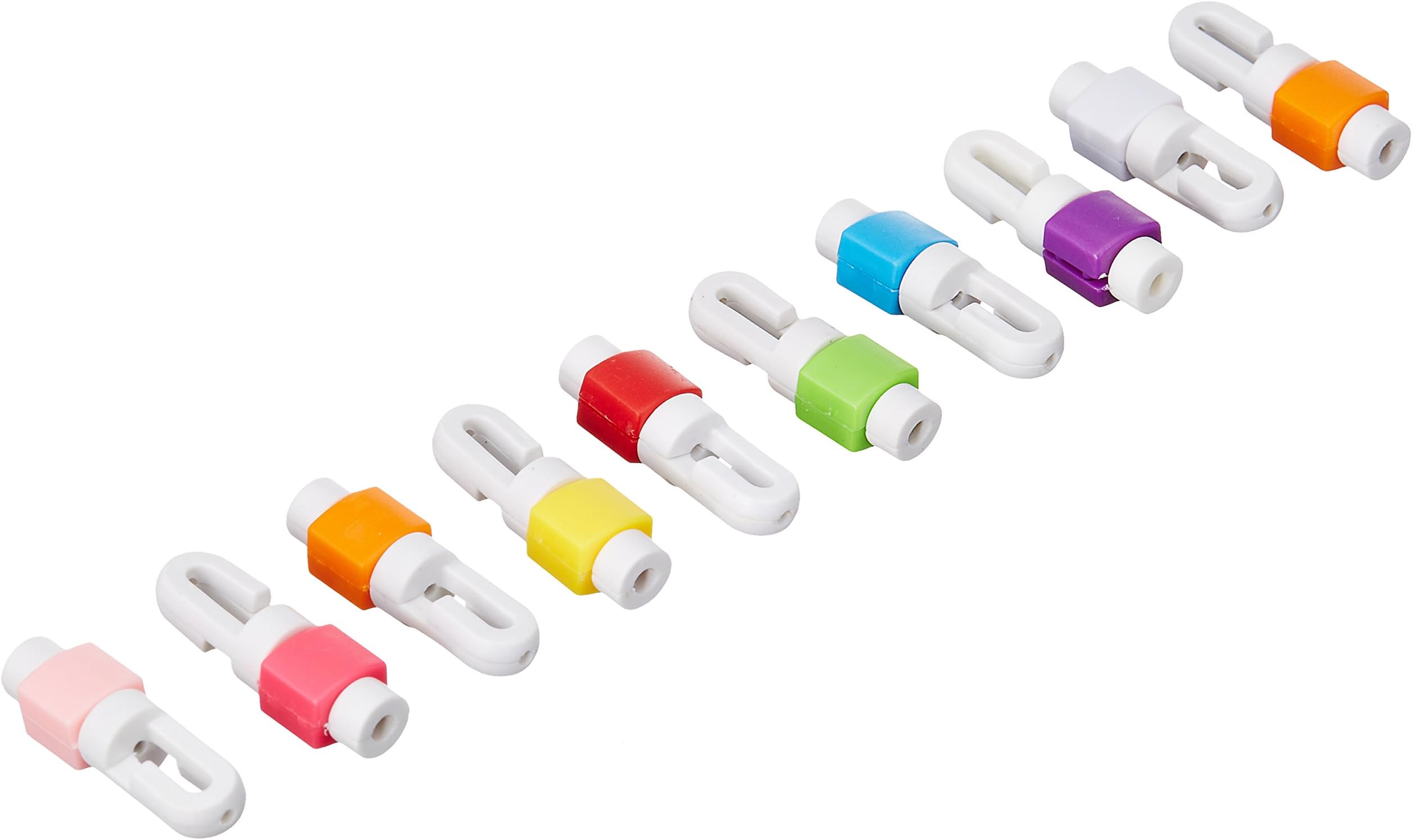 Aeoss Phone Charging Cable Protector USB Cord Protecotor Winder Cover for iPhone Samsung Headphone Cord Wires Protection Clips (Yellow) (Set of 10 Pcs)