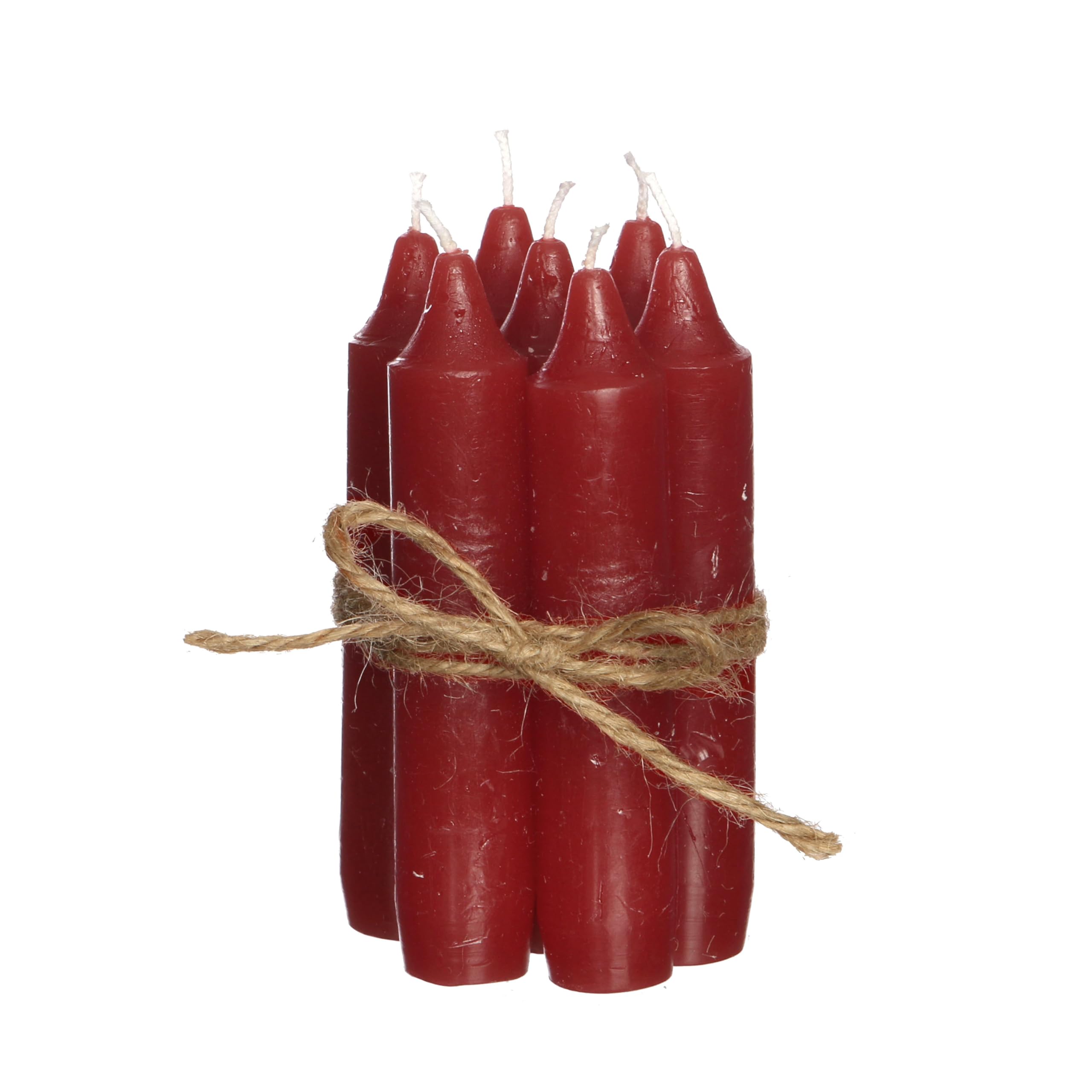 Taper Candles Set – 2 x Long Burning Dripless Dinner Table Taper Candles, Burgundy Red with Gold Accent, 25 cm, 10 Hours — image 1