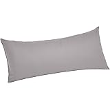 Amazon Basics Ultra-Soft Body Pillow Cover Pillowcase, Breathable, Easy to Wash, 55" x 21", Graphite Grey