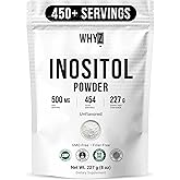 Inositol Powder 8oz, Natural Inositol Supplement for Ovarian Support, Fertility and Hormonal Balance, Pure Inositol Powder, Inositol Supplement for Energy, Brain Health, 454 Servings