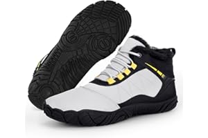 Yoyumtz Winter Snow Boots for Women Men Hike Barefoot Shoes Minimalist Winter Snow Boots Zero Drop & Wide Toe Box & Waterproof Fur Lining Snow Booties Warm Hike Shoes
