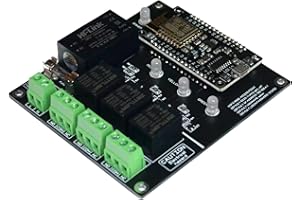 ELECTRONICNUTS Wi-Fi 3 Channel Light Voltage ON/Off Controller/Sequencer/System AC Voltage Range 110V-220VAC 50-60Hz Works for DCVoltages up to 100V DC Controllable by WiFi / ESP8266 (EMR for AC/DC)