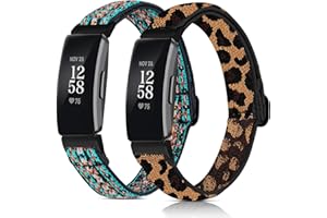 Attbbon Stretchy Bands Compatible with Fit bit Inspire 2 Replacement Bands for Women, Adjustable Soft Elastic Sport Wristband Accessory Fits for Fit bit Inspire 2/Inspire HR/Inspire/Ace 3/Ace 2 Watch