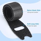 Alyvisun 120 Reusable Cable Ties Black Hook Loop 150x12mm Electronics Cable view 2