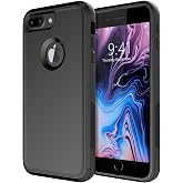 Diverbox Case [Shockproof] [Dropproof] [Dust-Proof],Heavy Duty Protection Phone Cover for Apple iPhone 8 Plus &amp; 7 Plus (Black)