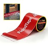 FloodTape Flood Barrier Waterproof Tape, 8 Inches Extra Wide x 20 Feet, Doors, Windows