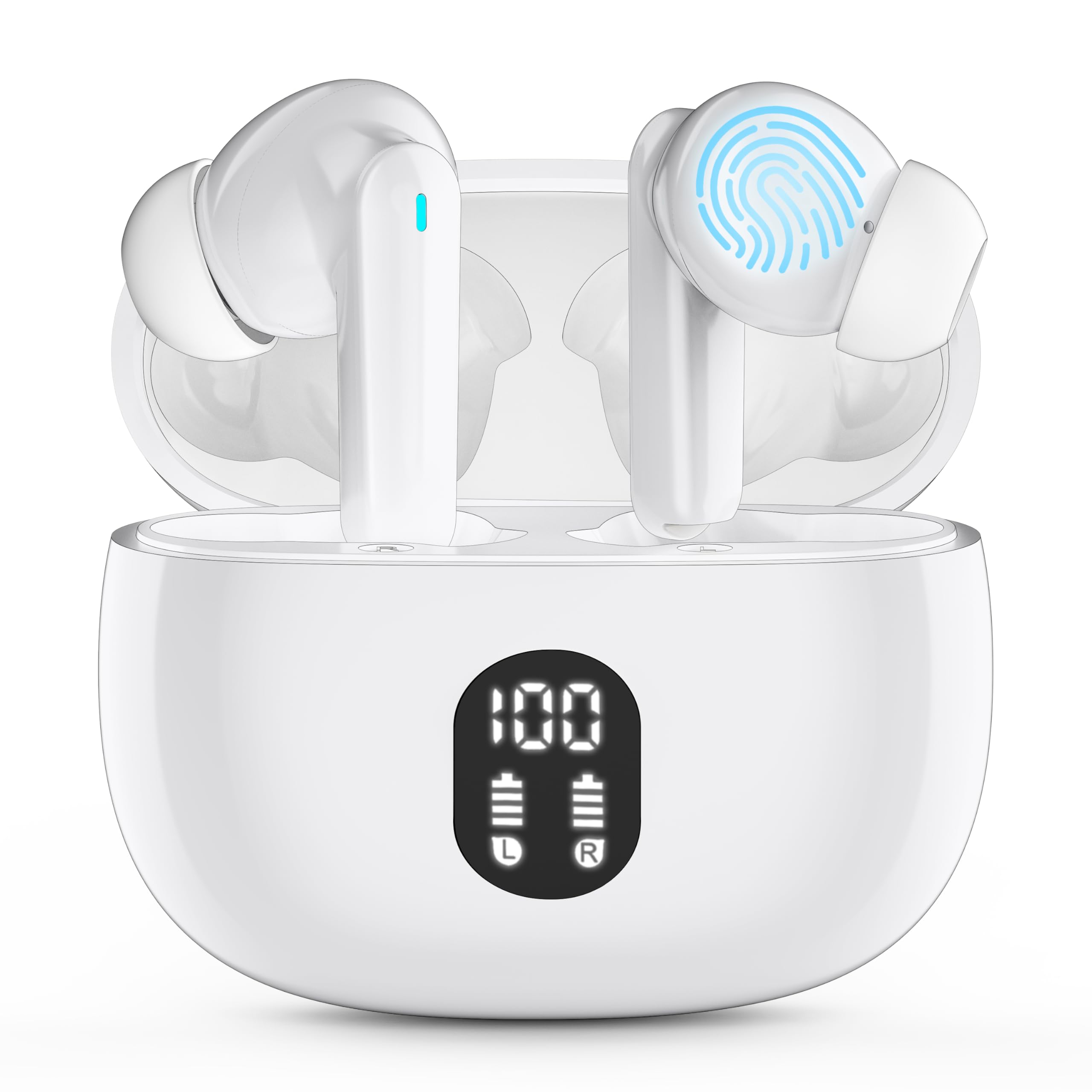 Photo 1 of AI Language Translation Earbuds,Real Time 3-in-1 Translator Earbuds for 144 Languages & Accents, Translation Device for Travel Business Learning(White)