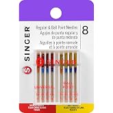 SINGER 04800 (2) 8-Count Universal Regular Point and Ball Point Sewing Machine Needle, Assorted Sizes,