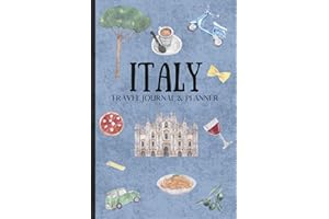 Italy Travel Journal: Trip Planner and Prompted Diary I Keepsake Travel Gift (blue version)