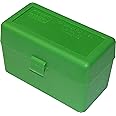 MTM 50 Round Flip-Top Rifle Ammo Box 270 Win 280 Rem 30-06, Green