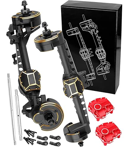 Amazon.com: GTB Metal Front + Rear Axle Housing Set Fit Kyosho Mad
