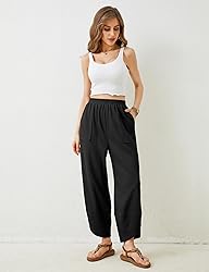 Xiaoxuemeng Womens Baggy Wide Leg Pants Casual