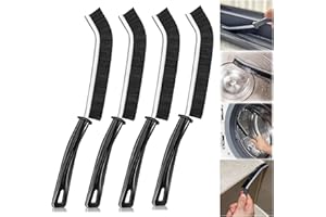 Larimuer 4Pcs Crevice Cleaning Brush, 2023 New Multifunctional Gap Cleaning Brush Tool, Hand-Held Groove Cleaning Hard-Bristled Brush for Kitchen Bathroom Sink Tile Floors Window Slots (4 Pack)