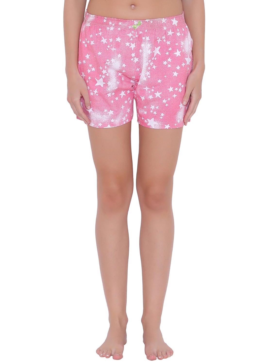 clovia womens cotton rich star print boxer shorts