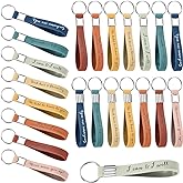 Fumete 24 Pcs Inspirational Keychain Gift Employee Appreciation Gift for Women Valentine's Key Rings Thank You Keychain(Bright Color)