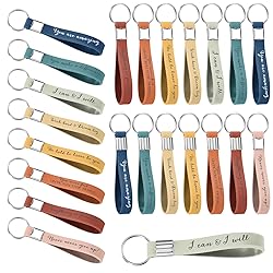 Fumete 24 Pcs Inspirational Keychains Gift for