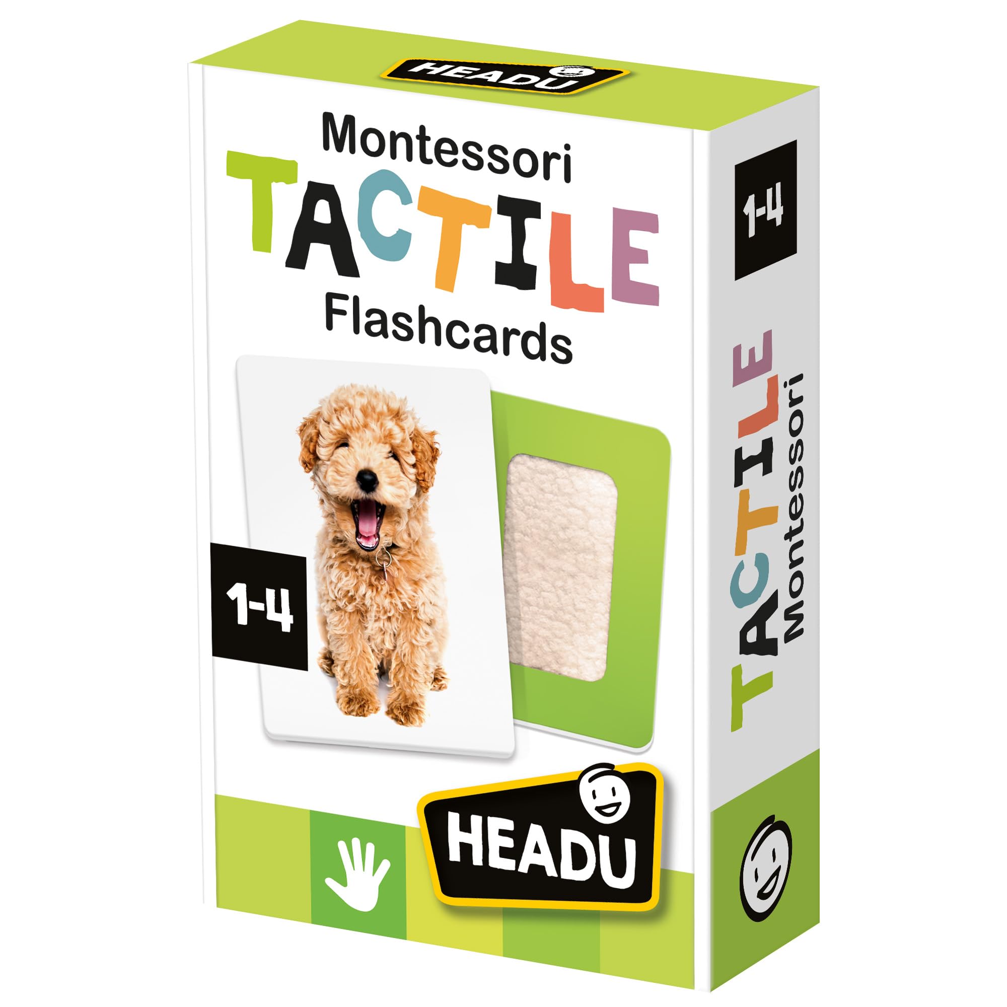 HEADU Montessori Flash Cards Tactile | Preschool Learning Educational Toys, Textured Card, What Do Items Feel Like? Ages 1-4 Years