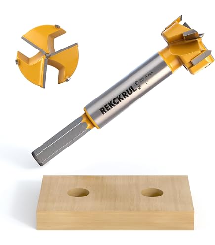 1-5/8" | 41mm Forstner Drill Bit – Triple Flute Carbide Tipped For Woodworking, Hinge Drilling, And Plywood