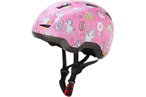 ZLEIOUY Kids Bike Helmet for Ages 3-8, Toddler Helmet for Boys Girls with Unicorn Print, Adjustable Lightweight Helmet for Cycling Scooter Skateboard