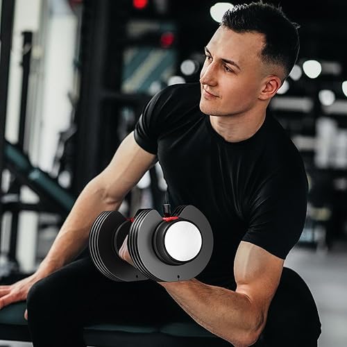 Adjustable Dumbbells Set, 25LB Single Dumbbell Weights, in