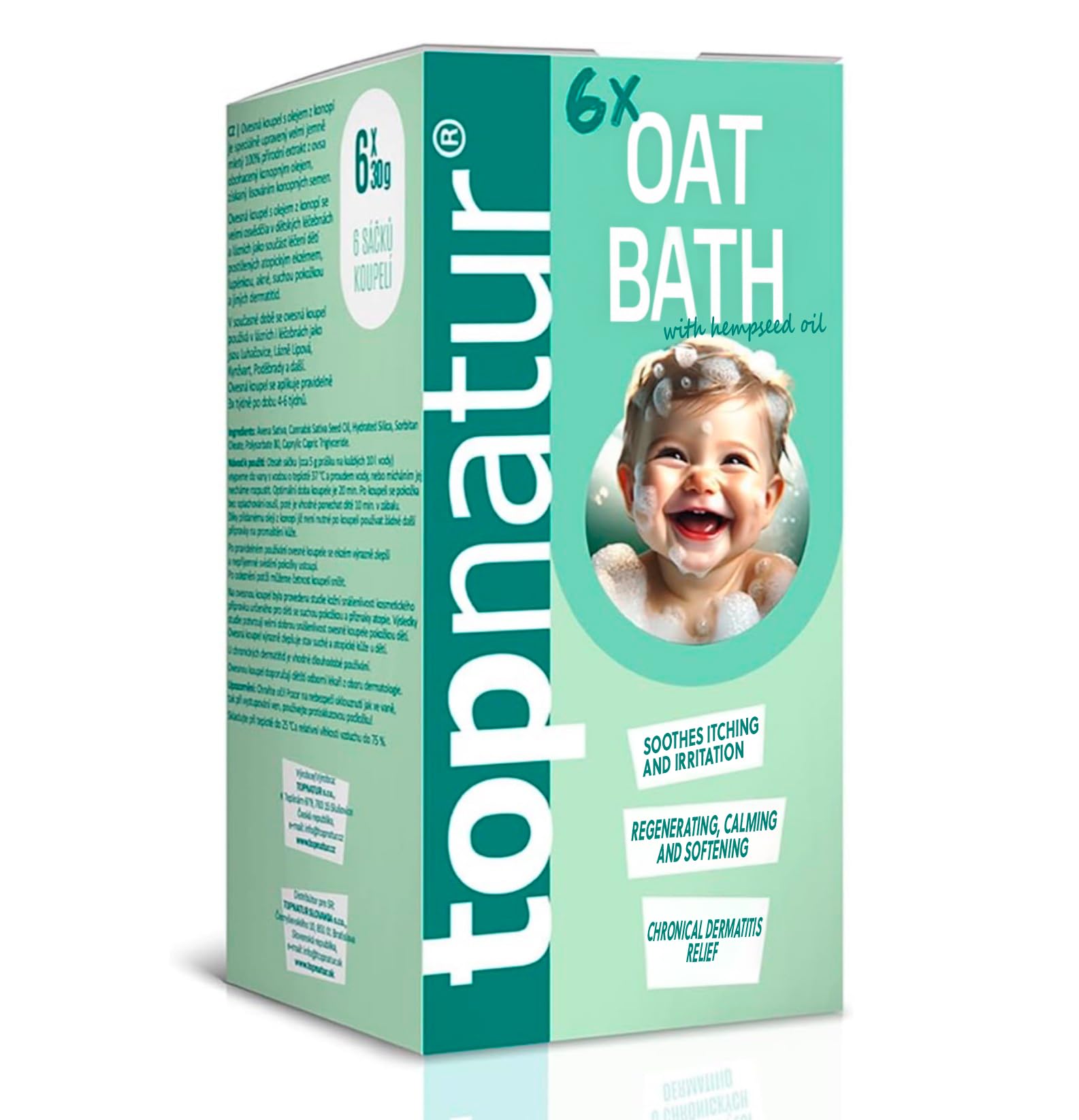 Colloidal Oatmeal Bath Soak with Hemp Oil – Natural Relief for Chicken Pox, Eczema, Dermatitis, Nappy Rash & Itchy Skin – Gentle Moisturizing Treatment for Babies, Kids & Adults
