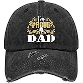I'm A Dad Grandpa and Veteran Hats for Womens Low Profile Washed Distressed