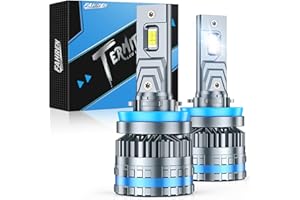 FAHREN 2026 Brightest H11 Bulbs – 𝟔𝟎,𝟎𝟎𝟎𝐋𝐌 H11/H8/H9/H16 Lights, 12X High-Focus LED Fog Light, Built-in Canbus Ready, Unique Wide-Long Heat Sink, Sleek Clear Aesthetic, Braided Cable, Pack of 2