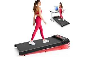 HCOIW 2.5HP Walking Mat with Incline pad, Under Desk Treadmill, Walking Treadmill with Remote, 3 in 1 Low Noise Small Mini Portable Walking Mat with Led Screen, Compact Treadmills for Home, 265lbs Capacity