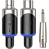 Sovvid 4-Channel UHF Wireless XLR Microphone System - Plug-on Transmitter & Receiver Adapter for Dynamic Microphones, PA Systems, Audio Mixers & DSLR Cameras