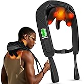 CuPiLo Cordless Neck Massager FSA Eligible HSA Store, Upgarded Deep Tissue Kneading Shoulder Massager with Heat, Electric Shiatsu Massager Pillow for Neck and Shoulder, Gifts for him her