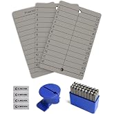 CREVIK Titanium Crypto Seed Phrase Cold Storage Plate &amp; Stamp Kit | 2mm Extra Thick, Up to 48 Words, Fireproof &amp; Corrosion-Resistant, Expandable with Extra Plates, Compatible with BIP39 Wallets