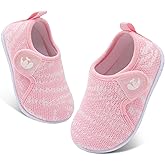 FEETCITY Baby Boys Girls First Walking Shoes Infant Sneakers Crib Shoes Breathable Lightweight Slip On Shoes