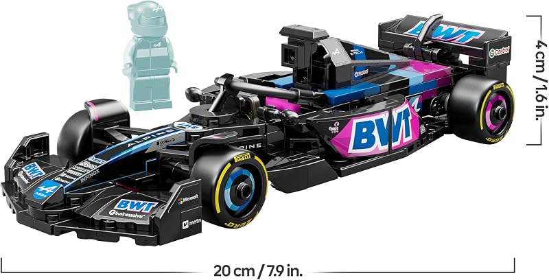 Speed Champions BWT Alpine F1 Team A524 Rennauto - Spielzeug mit Formel 1 Minifigur zum Sammeln - Geschenk für Jungen & Mädchen ab 10 Jahren und Erwachsene Motorsport Fans 77248