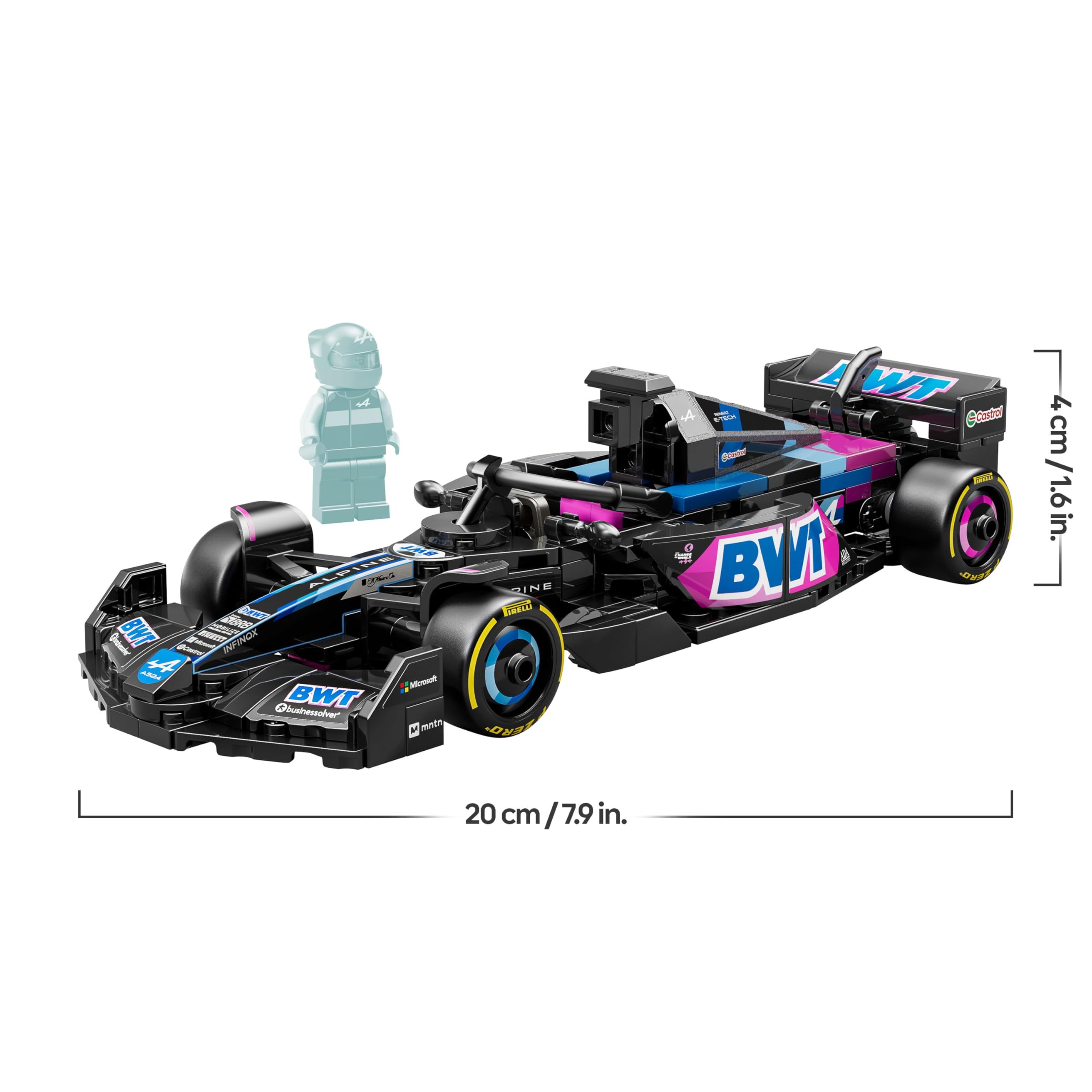 LEGO Speed Champions BWT Alpine F1 Team A524 Rennauto - Spielzeug mit Formel 1 Minifigur zum Sammeln - Geschenk für Jungen & Mädchen ab 10 Jahren und Erwachsene Motorsport Fans 77248 8