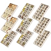 SPAKOWN Jewelry Organizer for Drawer Set of 9, Velvet Jewelry Tray Stackable Jewelry Organizer Display Trays Divided Earring Storage Containers (Beige)