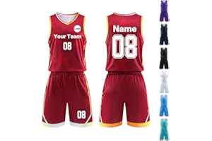 Macchiole Personalized Basketball Jersey for Kids Youths Adults Custom Basketball Jerseys Set with Any Logo Team Number Name