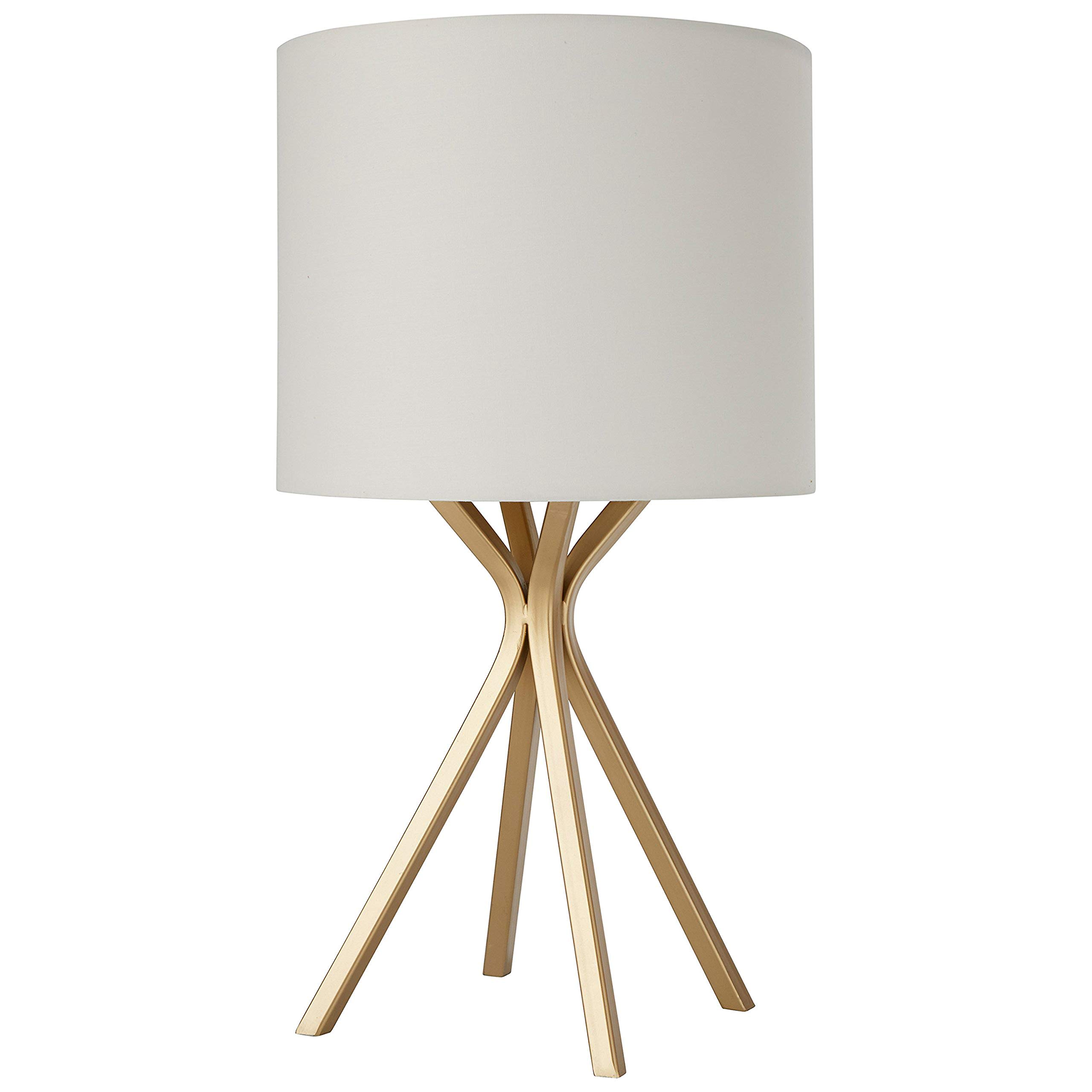 Rivet Gold Bedside Table Desk Lamp with Light Bulb, 18"H