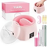 Yokilly Nail Soaking Bowl Heated: 50% Faster Nail Soak off Bowl for Women Nail Beginner - Electric Manicure Nail Bowl for Hom
