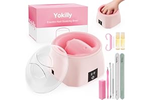 Yokilly Nail Soaking Bowl Heated: 50% Faster Nail Soak off Bowl for Women Nail Beginner - Electric Manicure Nail Bowl for Home Salon