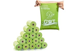 GOLD WATER TRADING GWT Dog Poop Bags Rolls 9"x13" - Certified Home Plant Based Rolls, 120 Count Pet Waste Bags, Ideal for Outside and Backyard, Includes 8 Convenient Bags