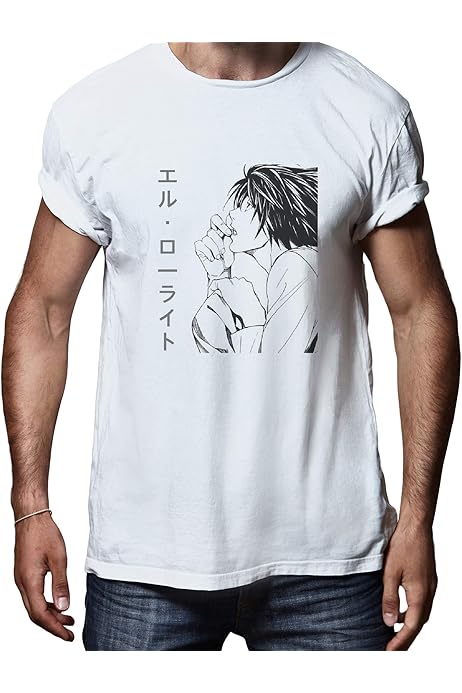 Amazon Com Igrays Unisex L Lawliet Shirt Ryuk Shirt Yagami Light Shirt Death Note Shirt Anime Shirt Japan Shirt Manga Tee Clothing