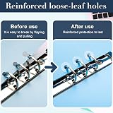 Rowwait 250 Pcs Hole Reinforcement Labels Transparent 6mm Inner 15mm Outer view 6
