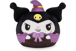 Teeturtle Kuromi Halloween Costume Reversible 4" Plushie - Officially Licensed Sanrio Plushie - Cute Kawaii Soft Stuffed Animals
